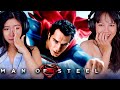 Foreign Girls React | Man of Steel | First Time Watch