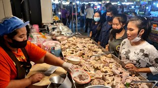 เครื่องในหมู ลวกจิ้ม ต้มแซ่บ ขีดละ30บาท ขายดีมาก วันละ60โล หมดเกลี้ยง Thai Street Food