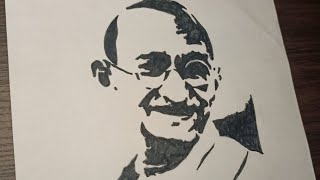 October 2 Gandhi Jayanti Drawing / Stencil Art / J Art Drawing / #shorts