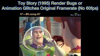Toy Story (1995) Render Bugs or Animation Glitches Original Framerate (No 60fps)