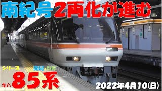 【南紀号は徐々に2両編成に変更！！！ひだ号増結は11・19号のみに！！！しなの3・5号は南木曽駅に臨停！！！】シリーズ キハ85系「南紀＆ひだ」】【2022年4月10日(日)晴】