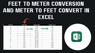 Feet to Meter Conversion and Meter to Feet Convert in Excel