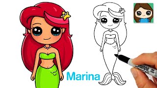 How to Draw Mermaid Marina 🧜🏻‍♀️Zig & Sharko