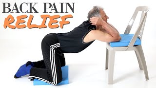 Back Pain Relief Stretches. 5 Minute Real Time Routine