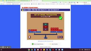 One Step Equations with Balance Model