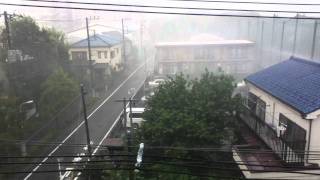 Rainstorm in Tokyo Japan