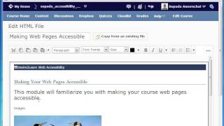 How to Make Accessible Web Content on Desire2Learn