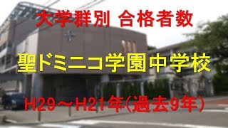 聖ドミニコ学園中学校　大学合格者数　H29～H21年【グラフでわかる】