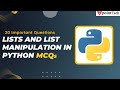 Python Lists & List Manipulation MCQs | Top 20+ Python Interview Questions & Answers | Tpoint Tech