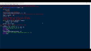 Python program for recursive insertion sort