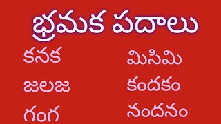 భ్రమక పదాలు//తెలుగు పదాలు//Bhramaka padalu in telugu/తమాష పదాలు//tamasha padalu