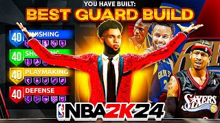 BEST GAME BREAKING GUARD BUILD in NBA 2K24! *RARE* SHOT-CREATING 3-LEVEL THREAT BUILD in NBA 2K24!