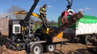 Déchiqueteuse Europe Chippers EC 640 | Broyage de troncs d'arbres second essai - Vercom