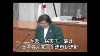 平成31年2月定例会　2月27日追加代表質問（阿部裕美子議員）