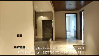 Duplex Ultra Luxury  - 300 Sqyds  Builder Floor in Sushant Lok 1 – 4 BHK