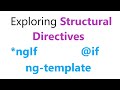 S8. Exploring Structural Directives: Theory & Practical Guide to ngIf and @if | angular tutorial |