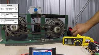 Load testing vesc 4.12 with and without cooling using alternators converted to brushless motors