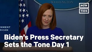 Press Secretary Jen Psaki Establishes New Normal on Day 1