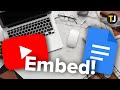 How to EMBED a YouTube Video in Google Docs!