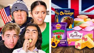 American Highschoolers try British Snacks for the first time!