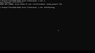 ERROR 1045 (28000): Access denied for user 'root'@'localhost' (using password: YES).