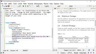 Using the Array Package to Format Table Columns in LaTeX
