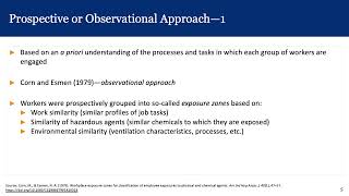 04 The Observational and Sampling Approaches to Creating Similar Exposure Groups SEGs