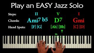 EASY JAZZ PIANO IMPROVISATION (2-5-1 in minor)