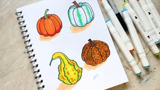 HOW TO DRAW pumpkins