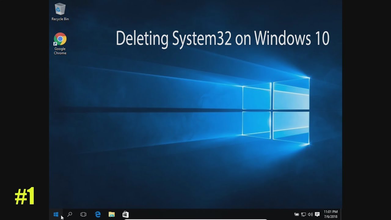 Deleting System32 On Windows 10 (VM Tests #1) - YouTube