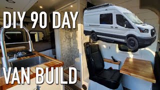 We Built Our Custom Van Conversion In 90 Days - DIY Ford Transit Camper Van Tour