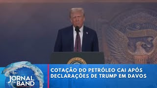 Cotação do petróleo cai após declarações de Trump em Davos