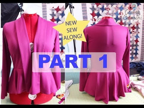 Sew Along: M6844 Part 1 - DIY Peplum Cardigan Sew Along: M6844 Part 1 - DIY Peplum Cardigan