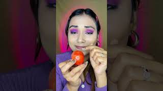 Makeup Using Tomato 🍅😱 #makeup #funny #funnymakeup #swissbeauty #missgarg #funny