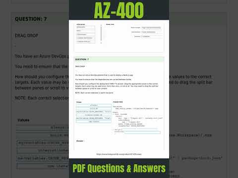 AZ-400 Exam Questions | Practice test for designing and implementing Microsoft DevOps solutions