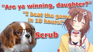 Korone's Papa Continues to Savagely Dunk on Her Gaming Skills [En Sub/Hololive]