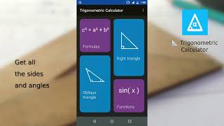 📐 Trigonometric Calculator: SOLVE triangles on Android [Includes procedures]