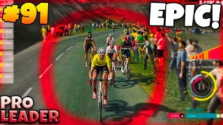 EPIC MOUNTAIN BATTLE!!! - Pro Leader #91| Tour De France 2021 PS4 (TDF PS5 Gameplay)