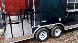 Concession Trailer 8.5' X 17' Indigo Blue Food Event Catering