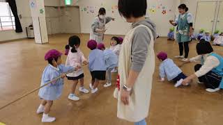 笠間市　ともべ幼稚園「運動会ごっこ」（2歳児・年少）