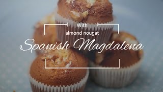 How to prepare spanish magdalenas with almond nougat!