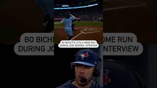 Bo Bichette Hits A Home Run During Jose Berrios’ Interview 💥