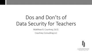 What do teachers need to know about data security?