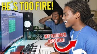 MY YOUNGER BROTHER MADE AN INSANE BEAT *He's Better Than Me?*