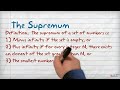 supremum and infimum