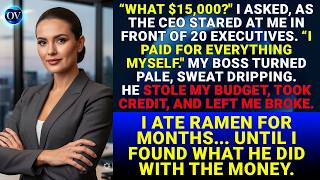 At A Company Meeting, CEO Asked: "Was $15,000 Enough For The Trip?" - My Boss’ Face Went Pale...