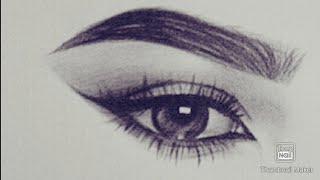 How To Draw a realistic Eye painting in dry brush