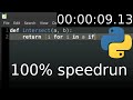 Python programmer vs C programmer (speedrun)