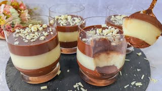 Do you have milk and chocolate ? Make in few minutes the best dessert recipe in cups , no bake