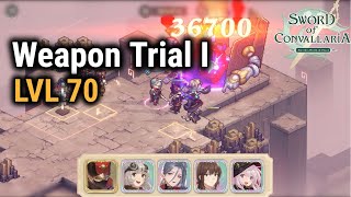 [Sword of Convallaria] Weapon Trial 1 - Level 70 | Safiyyah